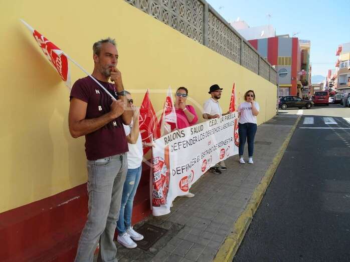 Protesta reciente del personal del CED de La Pardilla (Foto TA)